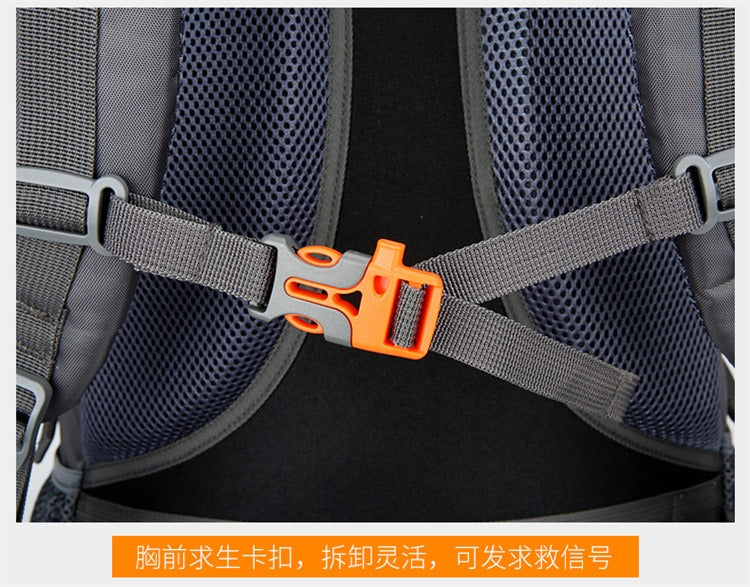 50L Waterproof Hiking Backpack – Large Capacity Outdoor Travel Rucksack with Breathable Design & Reflective Safety Strips | 2205