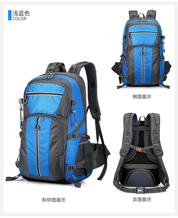 50L Waterproof Hiking Backpack – Large Capacity Outdoor Travel Rucksack with Breathable Design & Reflective Safety Strips | 2205