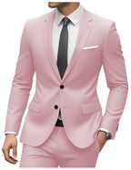 2026 Men‘s 2-Piece Wedding Suit Set | Notch Lapel Business Blazer & Trousers | Cross-Border Formal Wear for Grooms & Hosts | SBT001