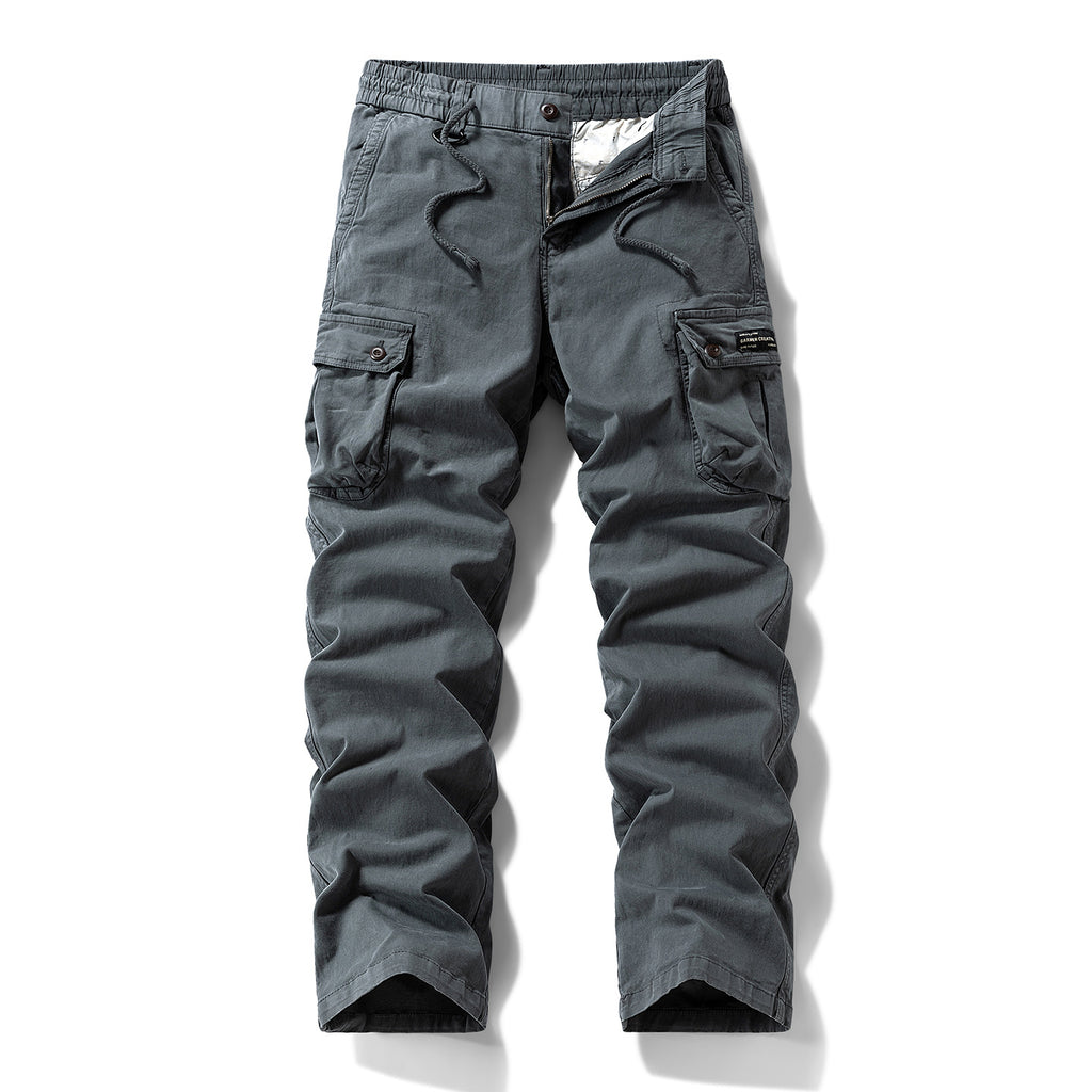 G-Stone Multi-Pocket Cotton Cargo Pants | Men‘s Outdoor Tactical Trousers | Relaxed Straight Leg Hiking & Work Pants | 8558