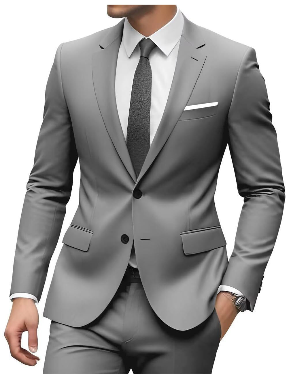 2026 Men‘s 2-Piece Wedding Suit Set | Notch Lapel Business Blazer & Trousers | Cross-Border Formal Wear for Grooms & Hosts | SBT001