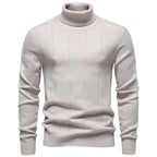 Men's High Turtleneck Knit Sweater | 2026 Winter Thick Warm Slim Fit Pullover | Soft Viscose Blend Jumper | HIGH005