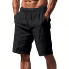 Men's Lightweight Linen-Blend Beach Shorts - Relaxed Fit 5-Inch Casual Shorts | WW-2