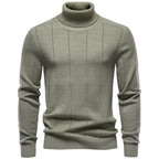 Men's High Turtleneck Knit Sweater | 2026 Winter Thick Warm Slim Fit Pullover | Soft Viscose Blend Jumper | HIGH005