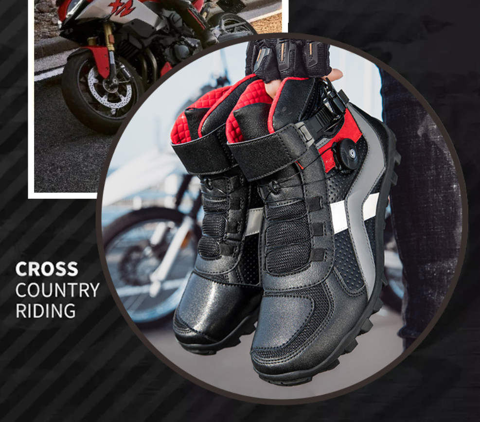 Motorcycle Riding Shoes | Unisex All-Season Urban Street Bike Boots | Casual Biker Sneakers | JC-1988