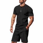 Men's Waffle Texture Lounge Set - 2025 Spring Summer Casual Two-Piece Outfit | CY20