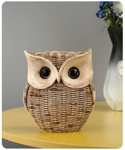 Resin Creative Owl Ornaments Nordic Bird Model Crafts for Living Room Home Décor | RDW001