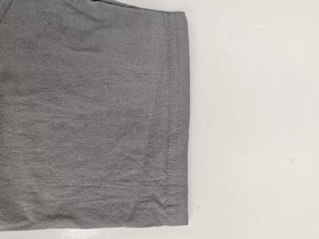 Men's Oversized Linen Hooded Shirt – Short Sleeve Amekaji Casual Summer Overshirt | 2455C