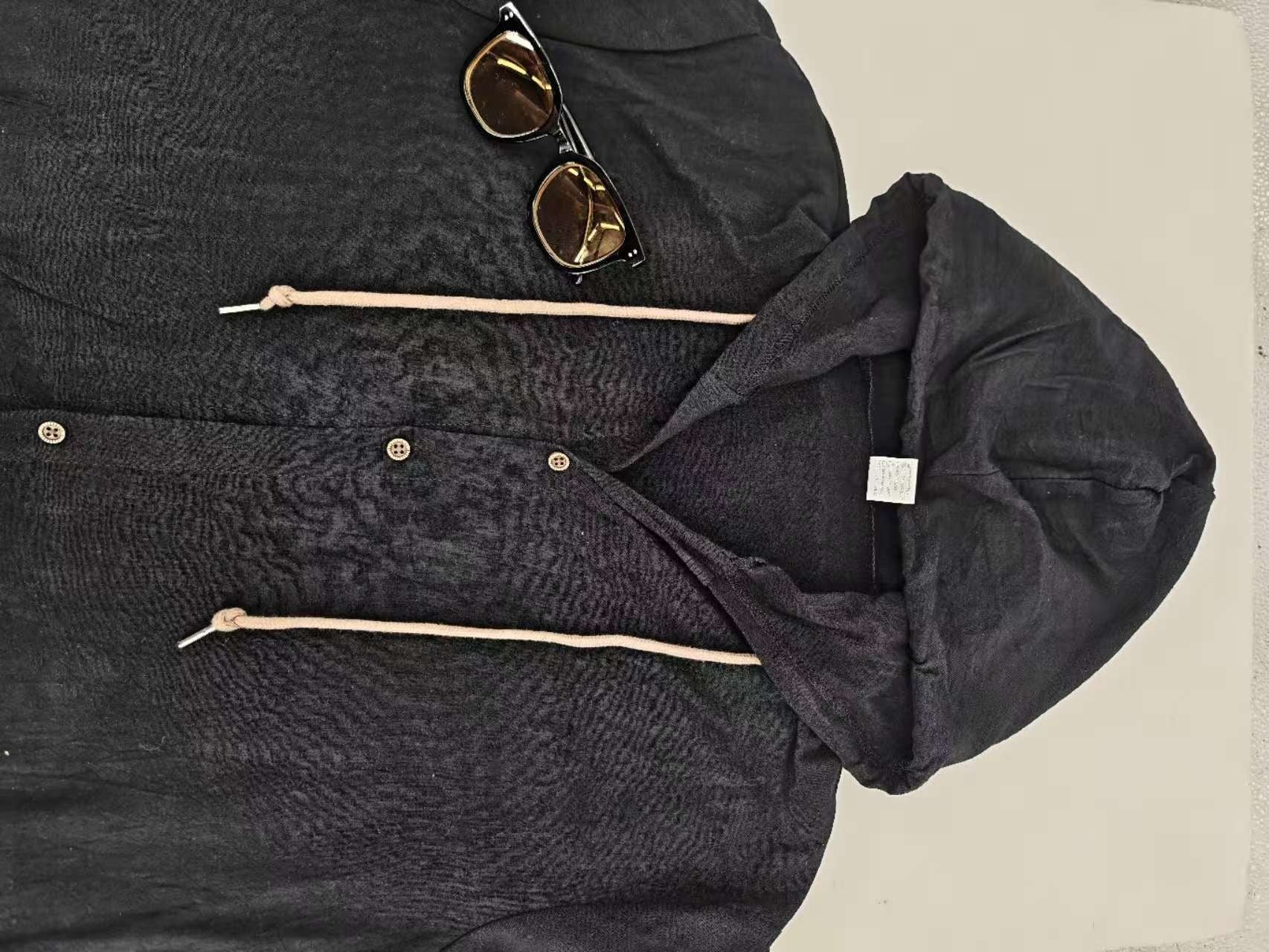 Men's Oversized Linen Hooded Shirt – Short Sleeve Amekaji Casual Summer Overshirt | 2455C