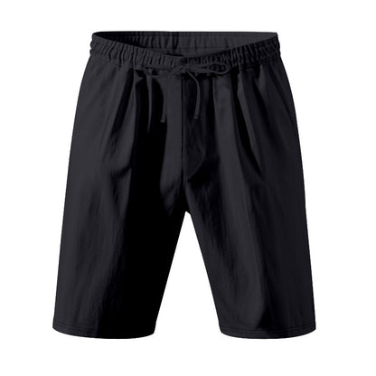 Men's Lightweight Linen-Blend Beach Shorts - Relaxed Fit 5-Inch Casual Shorts | WW-2