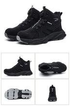 Men's Steel Toe Winter Safety Shoes Microfiber Leather Boots Anti-Smash Non-Slip Work Shoes | 7926