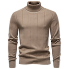 Men's High Turtleneck Knit Sweater | 2026 Winter Thick Warm Slim Fit Pullover | Soft Viscose Blend Jumper | HIGH005
