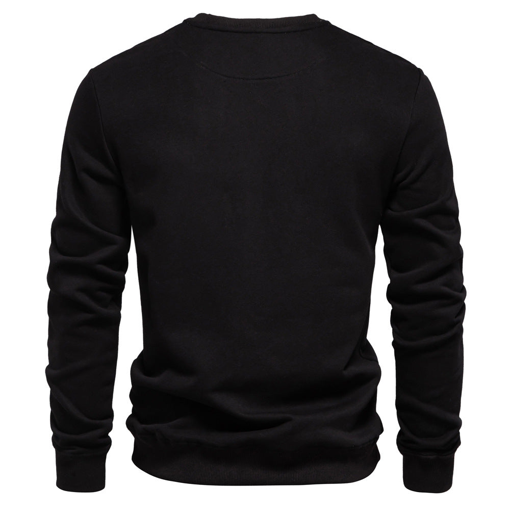 Winter Thickness Pullover O-Neck Solid Color Long Sleeve Warm Slim Sweater | HD156