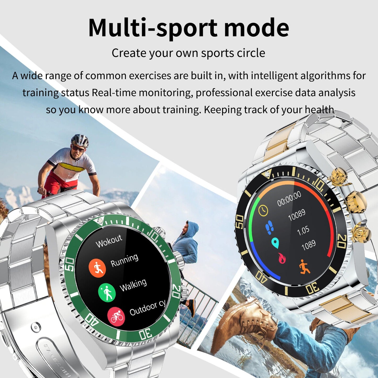 Men's Watch Steel Strap BT Call Smart Watch Rolex Style Business Sports Smart Watch | AW-12