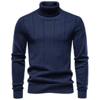 Men's High Turtleneck Knit Sweater | 2026 Winter Thick Warm Slim Fit Pullover | Soft Viscose Blend Jumper | HIGH005