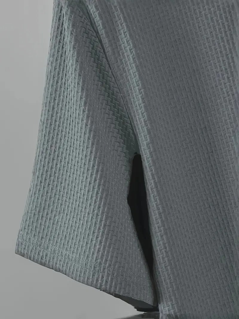 Men's Bamboo Stripe Short Sleeve T-Shirt Breathable, Stretchy Summer Casual Wear | 115 CSF