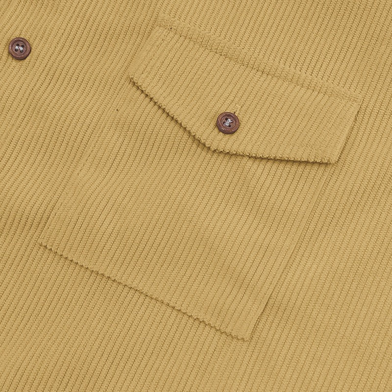 Men's Heavyweight Corduroy-Texture Work Shirt - 2025 Summer Relaxed Fit Casual Top | YH-OB20