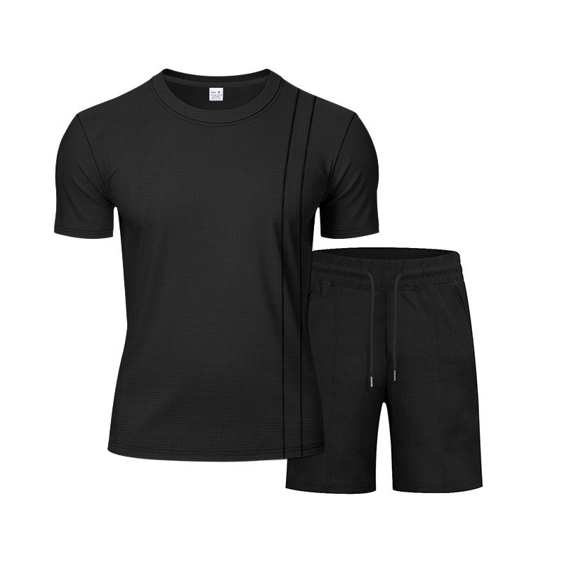Men's Waffle Texture Lounge Set - 2025 Spring Summer Casual Two-Piece Outfit | CY20