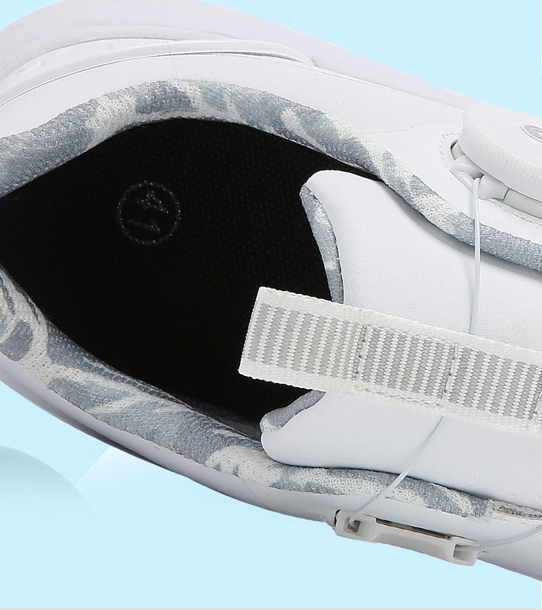 Unisex Golf Shoes with Rotating Buckle Closure Waterproof Spike less Golf Sneakers Casual Athletic Shoes X19