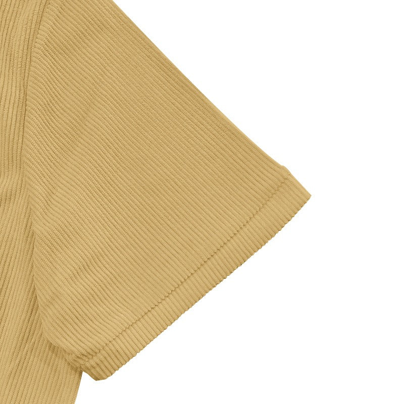 Men's Heavyweight Corduroy-Texture Work Shirt - 2025 Summer Relaxed Fit Casual Top | YH-OB20