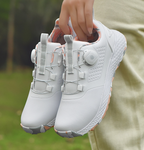 Unisex Golf Shoes with Rotating Buckle Closure Waterproof Spike less Golf Sneakers Casual Athletic Shoes X19