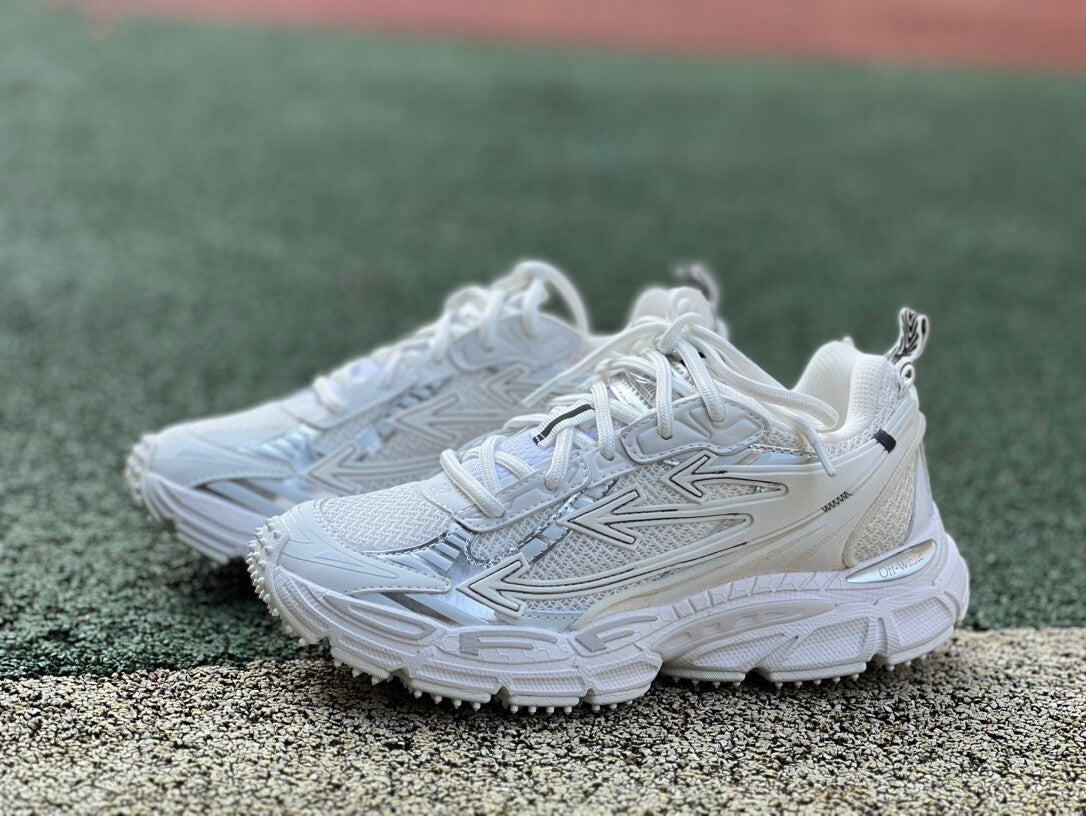 Off-White Premium Chunky Dad Sneakers Unisex Thick-Sole Casual Shoes Arrow Design Height-Increasing Trainers
