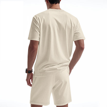 Men's Waffle Texture Lounge Set - 2025 Spring Summer Casual Two-Piece Outfit | CY20