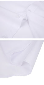 Men Elasticity Formal Dress Shirt Long Sleeve Wedding Slim Fit Non-iron Shirts Top | W7