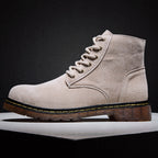 Men's British Retro Leather Ankle Boots Fashionable Thermal Outdoor Footwear | 8916