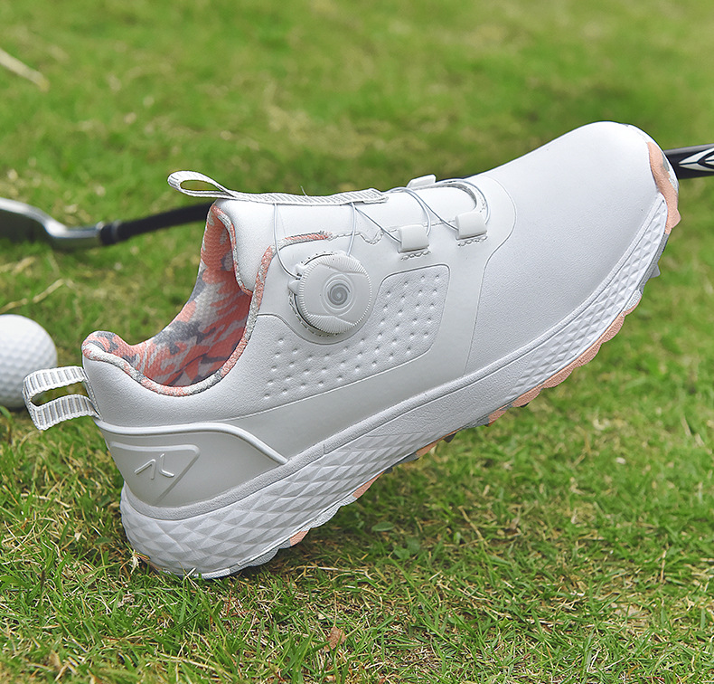 Unisex Golf Shoes with Rotating Buckle Closure Waterproof Spike less Golf Sneakers Casual Athletic Shoes X19