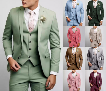 Abito da uomo di qualità premium, 3 pezzi, smoking, vestibilità elegante, per feste di matrimonio, casual e abiti da lavoro | 2901