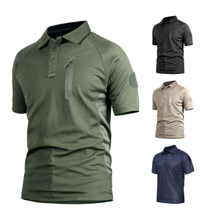 Combat Quick-Dry Tactical Polo Breathable Short-Sleeve Summer Shirt for Outdoor Activities |