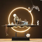Mountain Stream Backflow Incense Burner Lamp Sandalwood Aromatherapy Ornament With Table Lamp | TM633