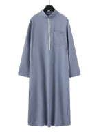 Men's Casual Ethnic Style Arabian Robe Solid Color Patchwork Design for Modern Elegance | 852145