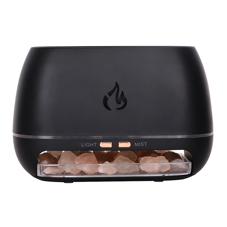 Himalayan Crystal Salt Rocks Aroma Humidifiers 7 Colors LED USB Portable Fire Flame Aromatherapy Essential Oil Diffuser | 101