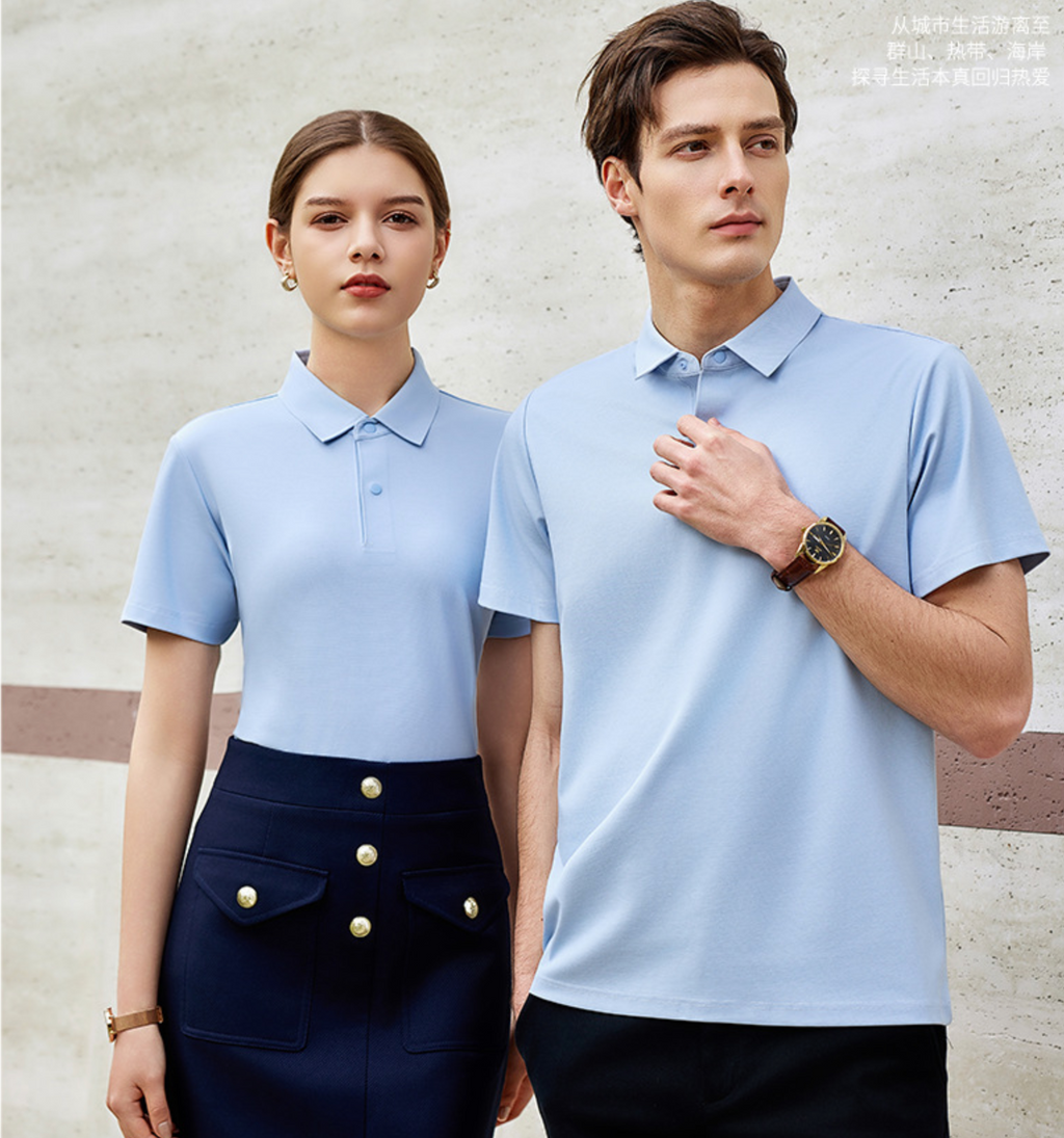 100-Count Mercerized Cotton Polo Shirt | Antibacterial & Cooling | Unisex Summer Short Sleeve Polo Tee | L11-8230