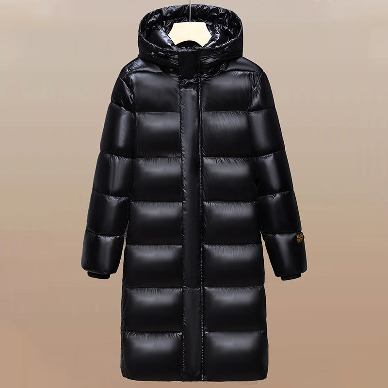 Men's Long Down Jacket – Thick Warm White Duck Down Hooded Parka Winter Coat