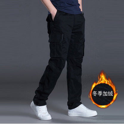 Men's Cargo Pants Casual Multi Pockets Military Tactical Long Trousers Outwear Straight Winter Pants | J117