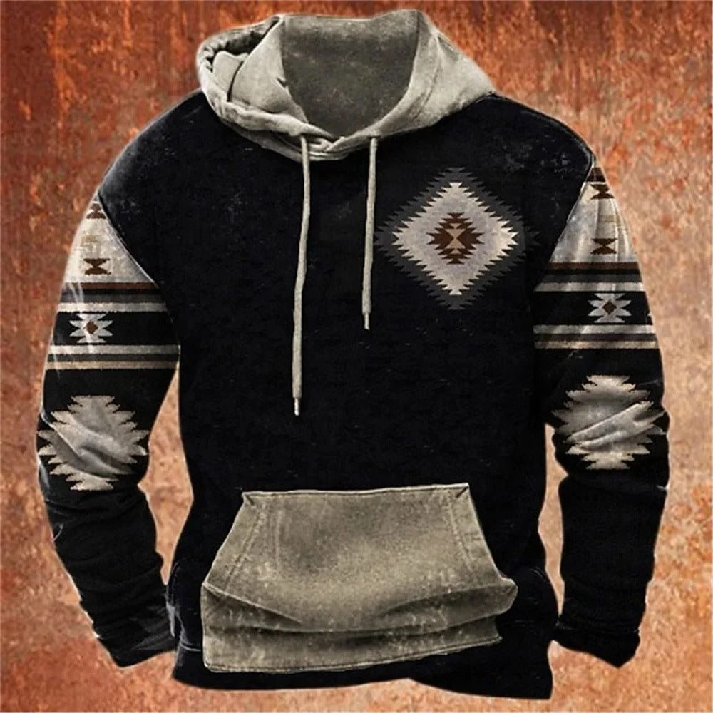 Western aztec pullover men's sale