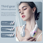 Summer Neck Fan Wearable Hands Free Bladeless Cooling Fans LED Colored Light 3 Speed 360° Wind Direction Adjustment Rechargeable Portable Air Con| S57