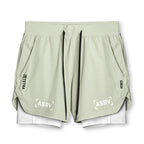 New Double Deck Running Shorts Fitness Workout Bermuda Quick Dry Short Pants Bottoms |  K-55