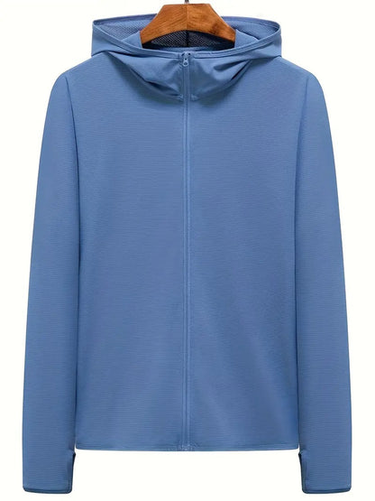 Men’s Lightweight UV Sun Hoodie – Ice Silk, Quick-Dry & Breathable for Summer – Fishing, Cycling, Hiking Activewear | 1999