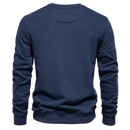 Winter Thickness Pullover O-Neck Solid Color Long Sleeve Warm Slim Sweater | HD156