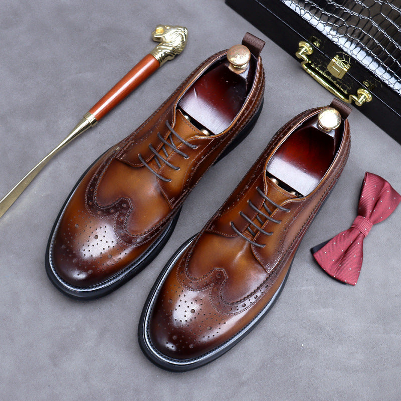 Men's Genuine Leather Dress Shoes | Premium Wedding & Business Formal Shoes - Elegant & Comfortable | 23558