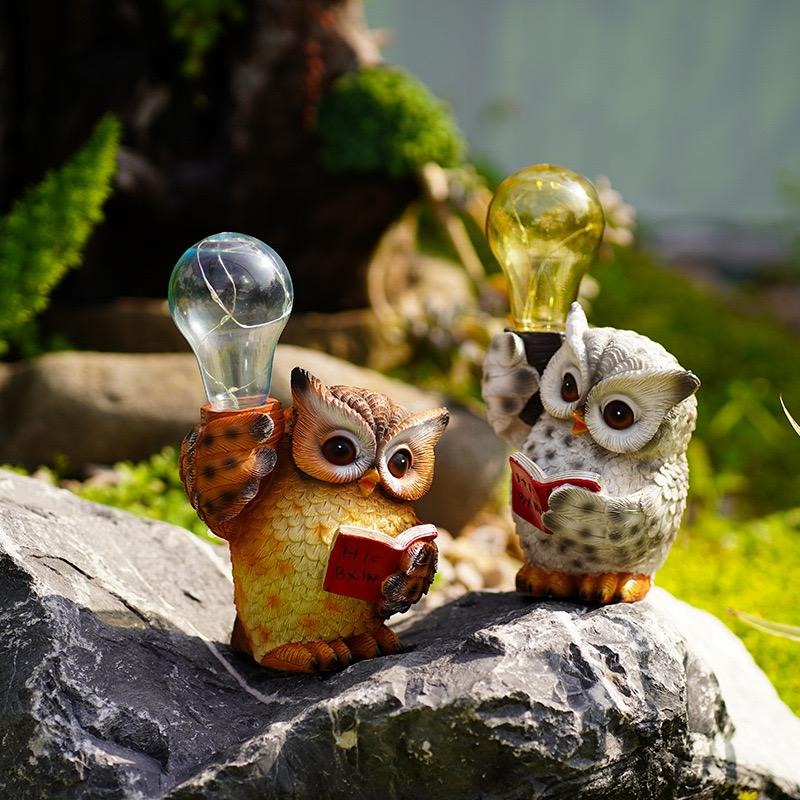 Solar Owl Garden Light LED Outdoor Décor Animal Bird Ornament for Yard & Patio Decoration | RDW102