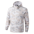 Men's Jackets Full Camouflage Printed Lightweight Jackets Hooded Full Zipper Up Trench Windbreaker Jacket |