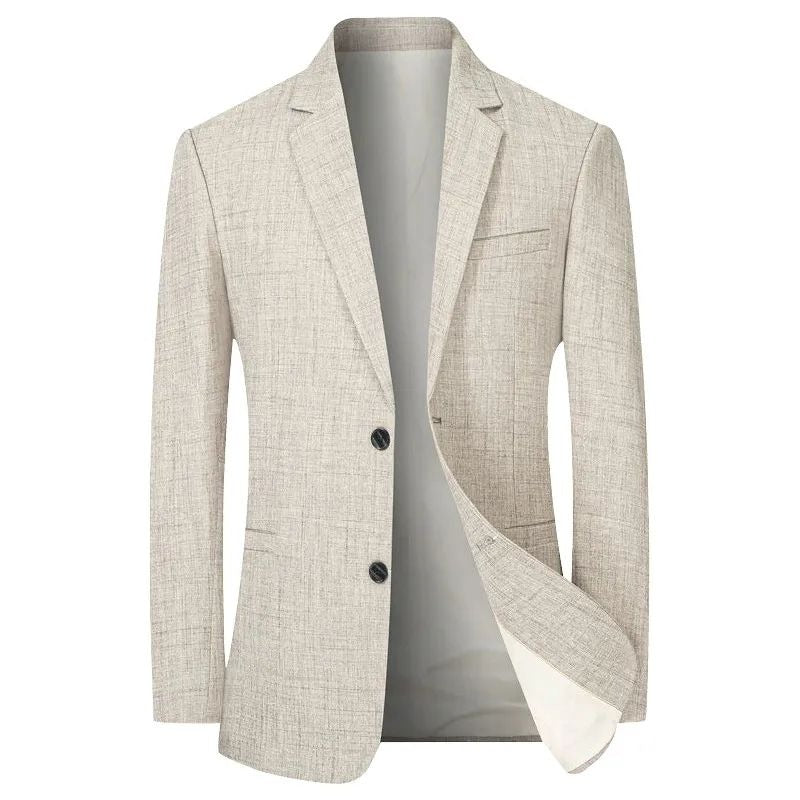 Veste de costume décontractée à simple boutonnage et revers crantés pour homme, tenue de mariage, de bal, blazer 