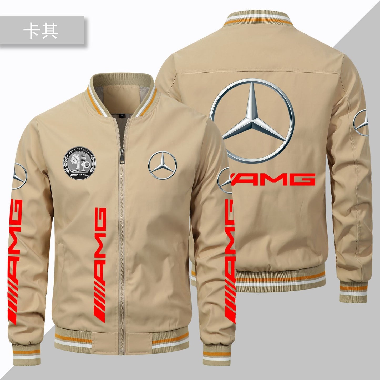 Men's AMG Wing Print Fashion Coat Windbreaker Motorcycle Racing Coats Jacket | 102