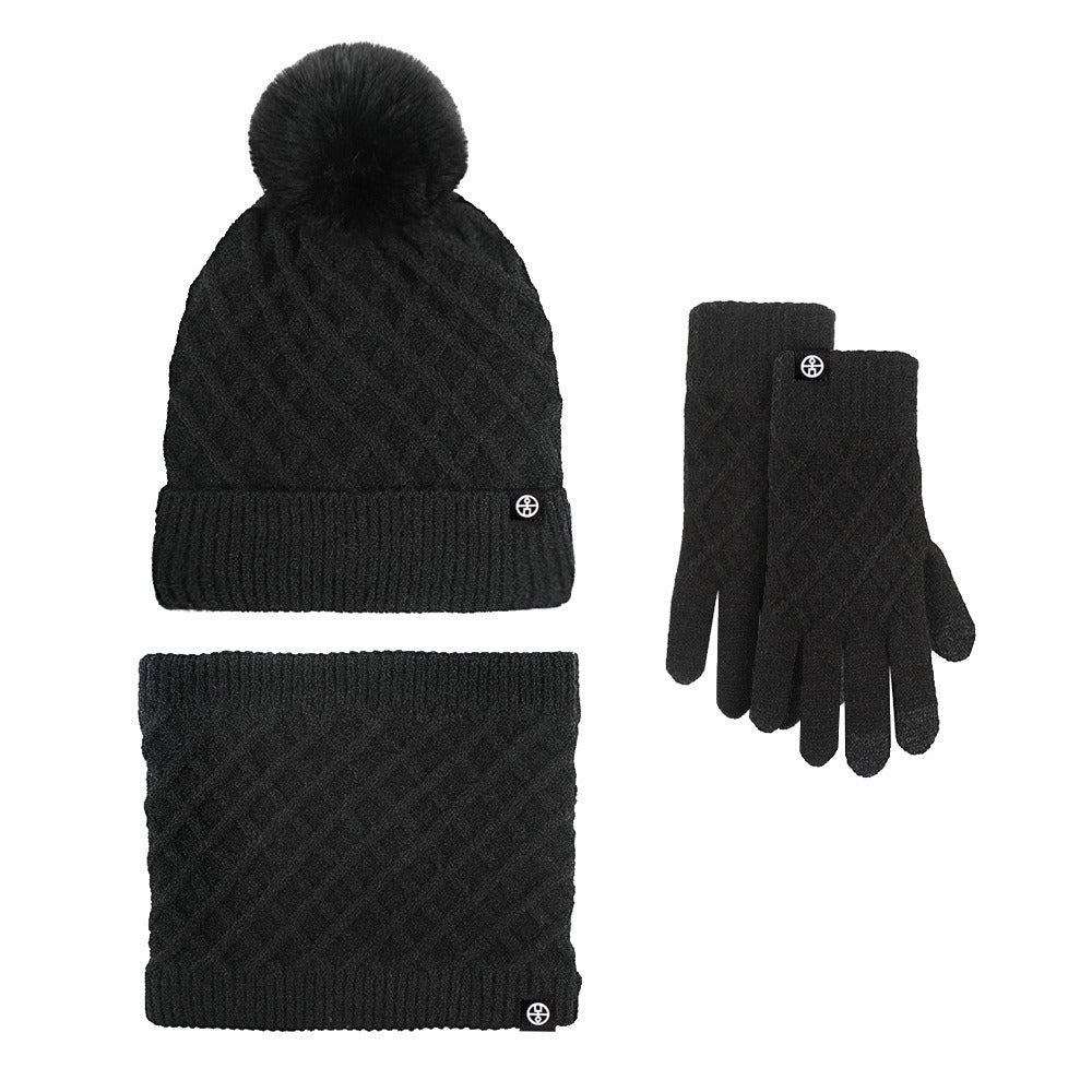 Winter Beanie Hat Scarf Gloves Set Unisex Winter Warmer Fleece Lined Knit Hats Scarf Gloves Set | 121620