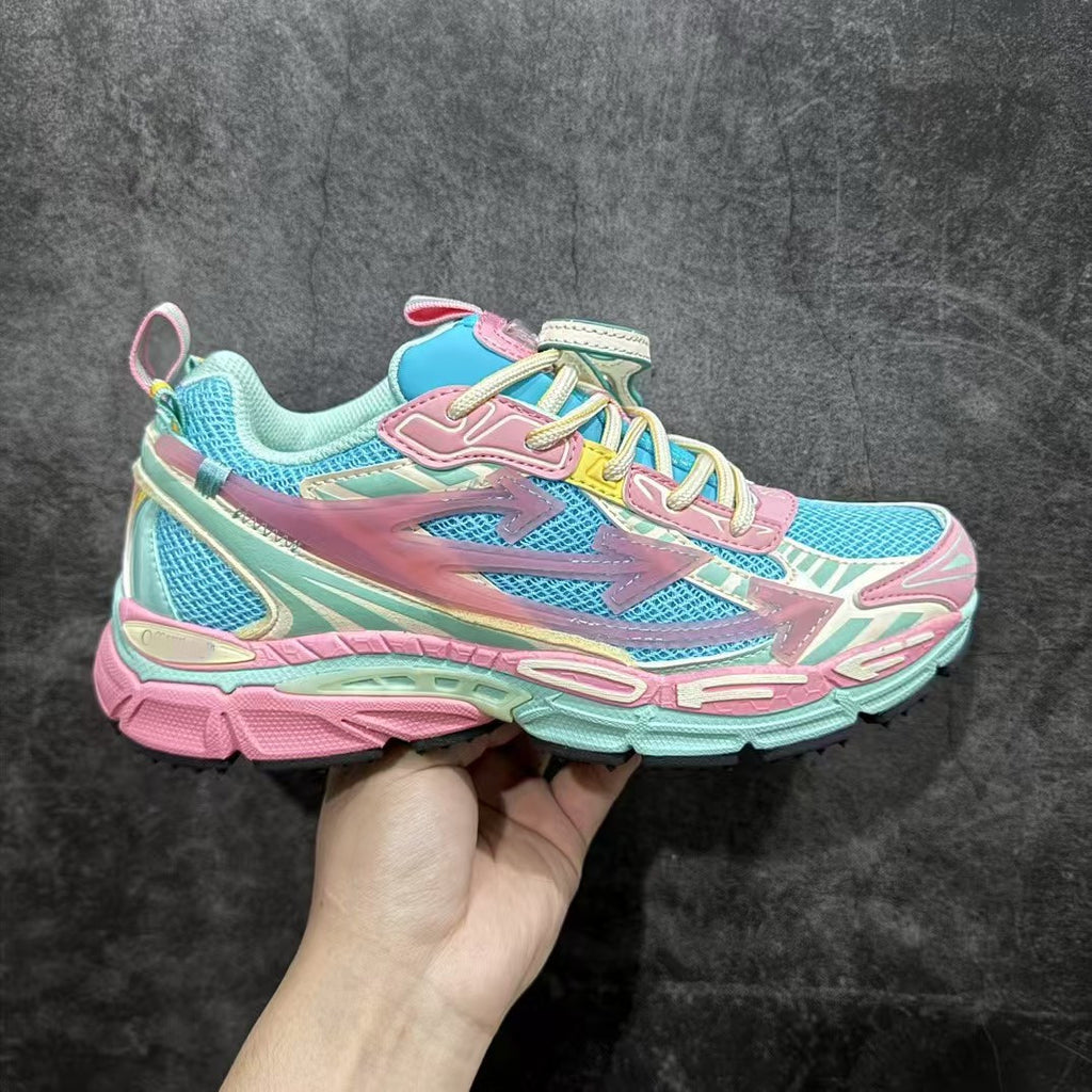 Off-White Premium Chunky Dad Sneakers Unisex Thick-Sole Casual Shoes Arrow Design Height-Increasing Trainers